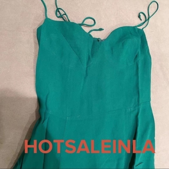 Reformation Juliette Dress in Emerald *NEW* - Picture 4 of 6